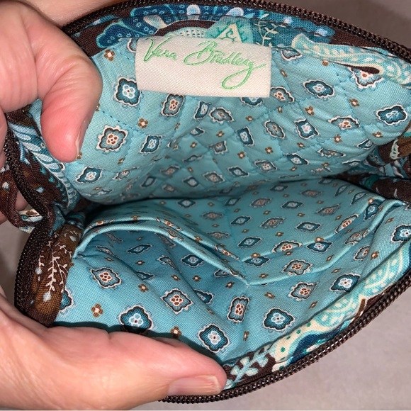 *READ DESCRIPTION* Vera Bradley Java Blue Paisley Small Quilted Crossbody Bag - Picture 4 of 6